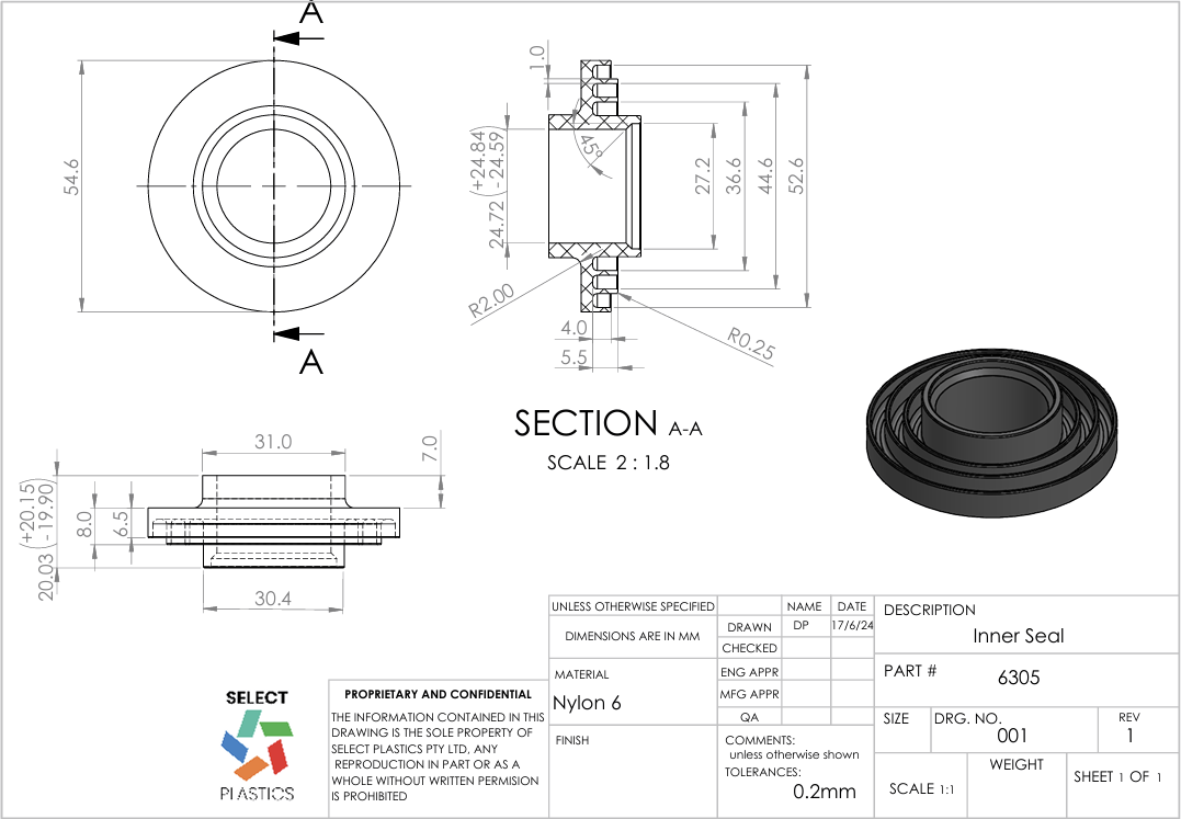 6305 Labyrinth Seal Kit – view 3
