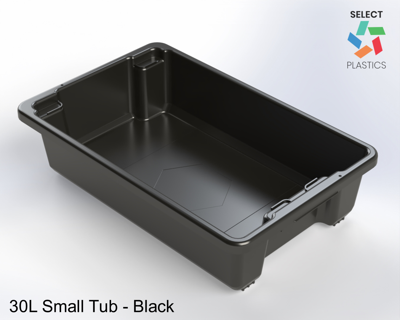 30L Small Storage Tub-Black