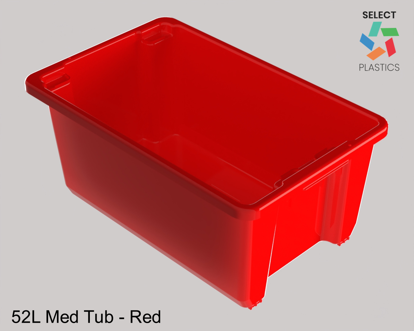 52L Medium Storage Tub-Red