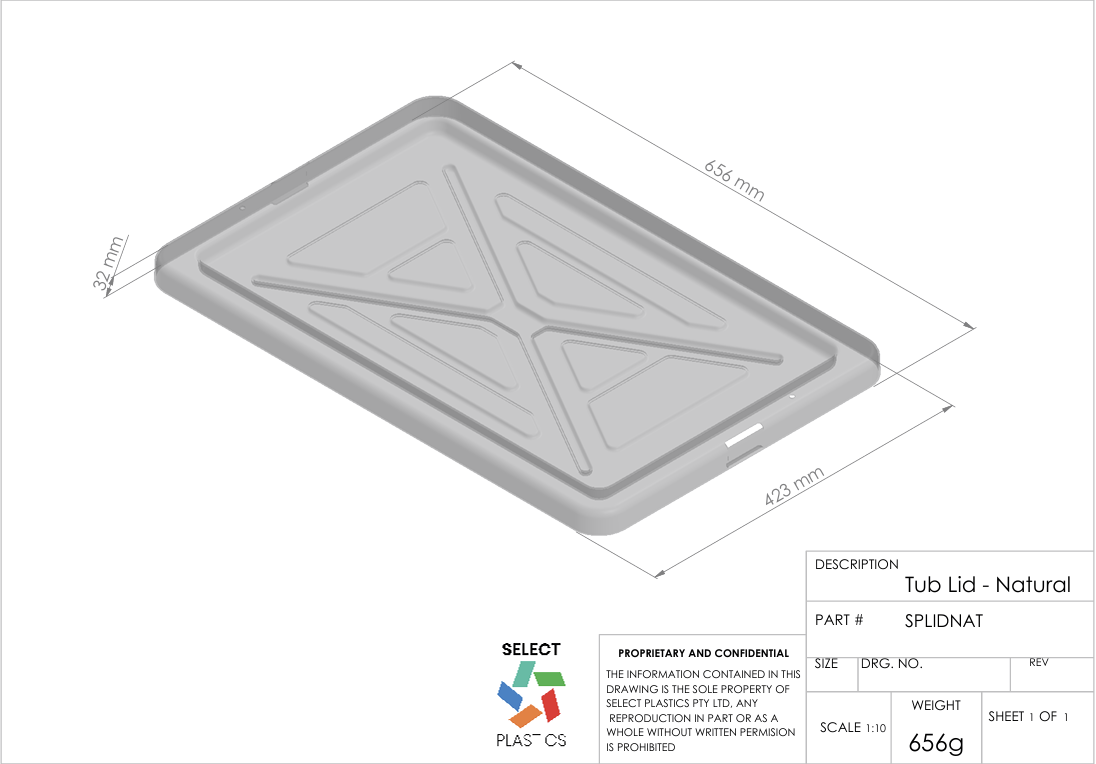 Storage Tub Lid-Natural