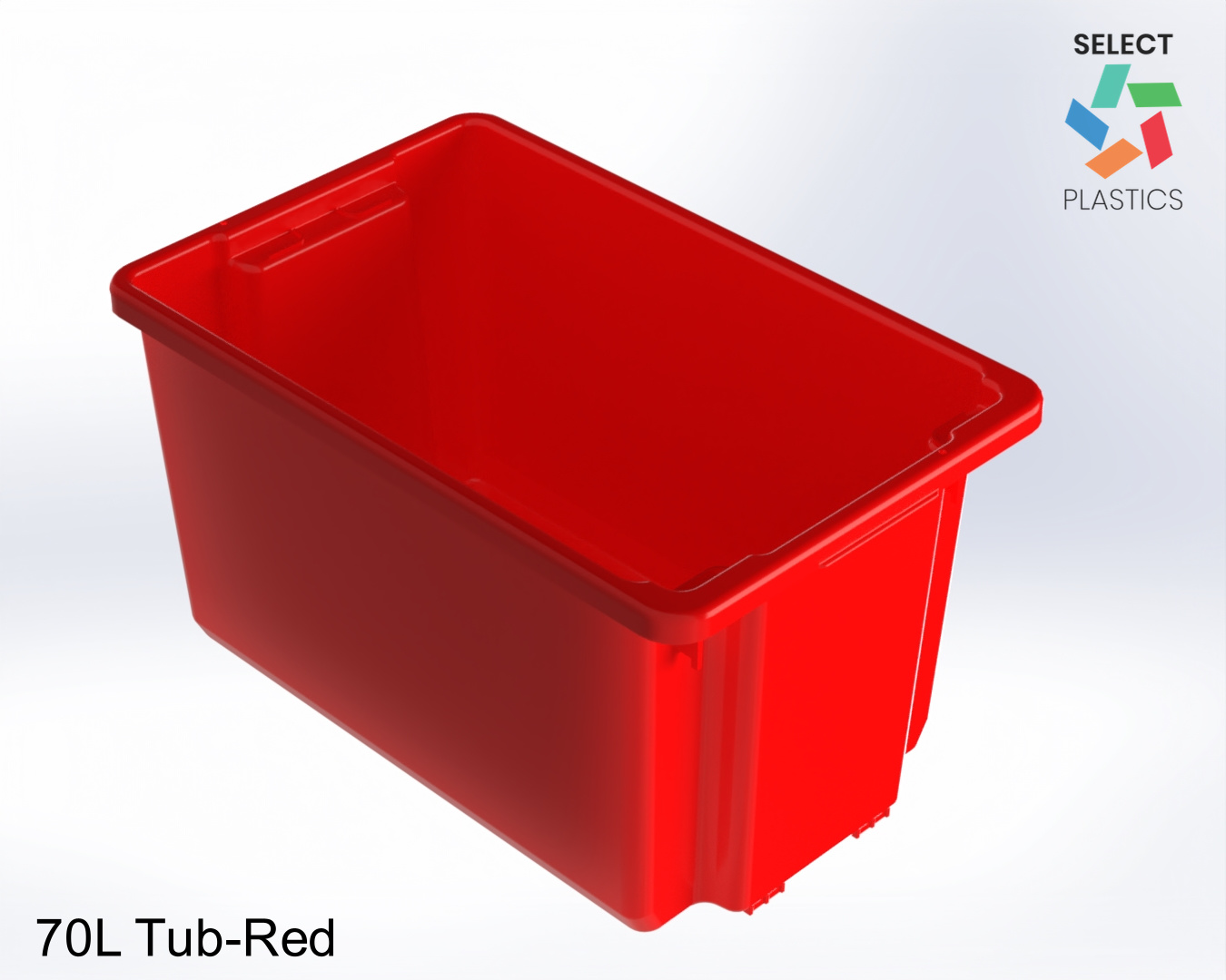 70L Large Storage Tub-Red
