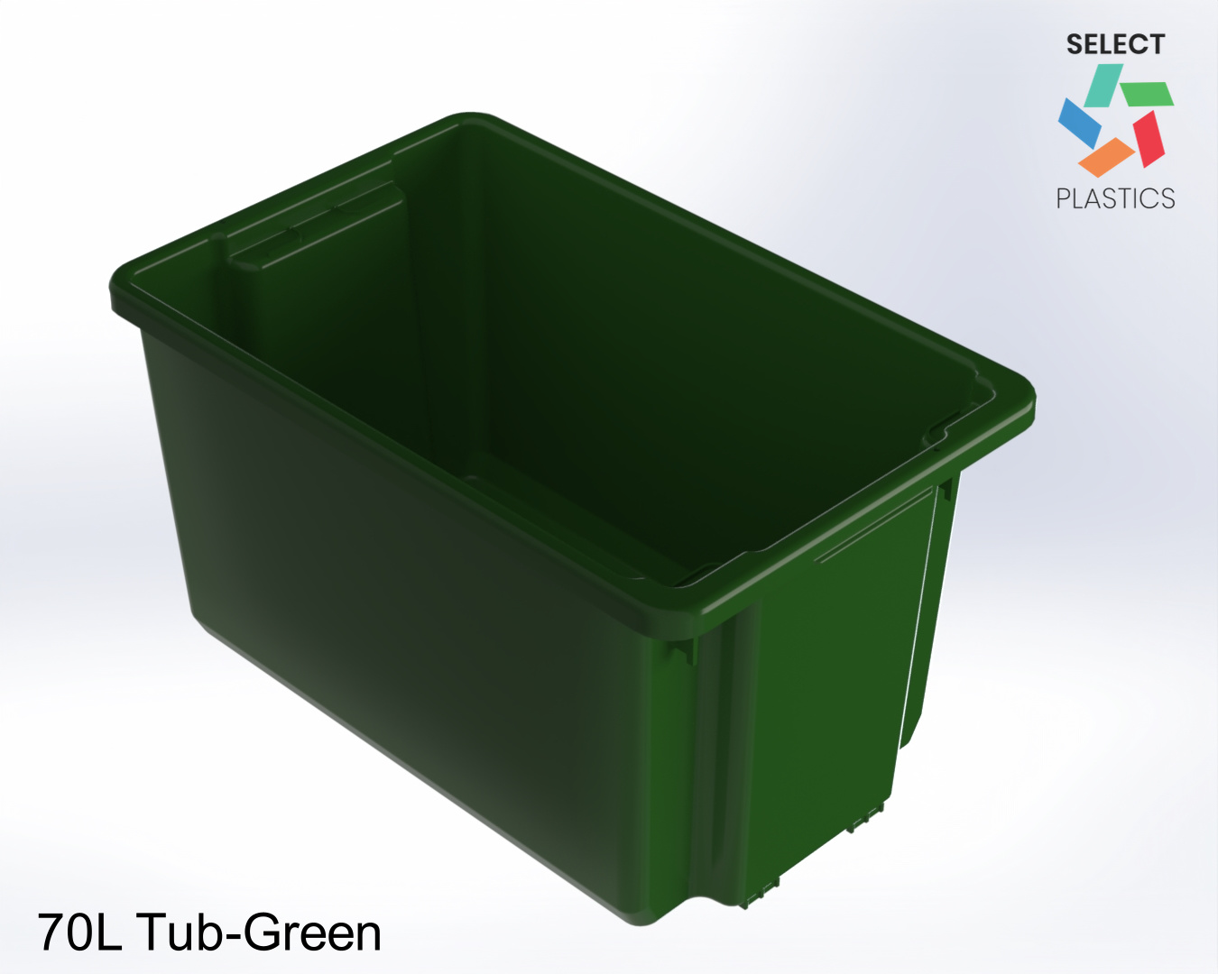 70L Large Storage Tub-Green