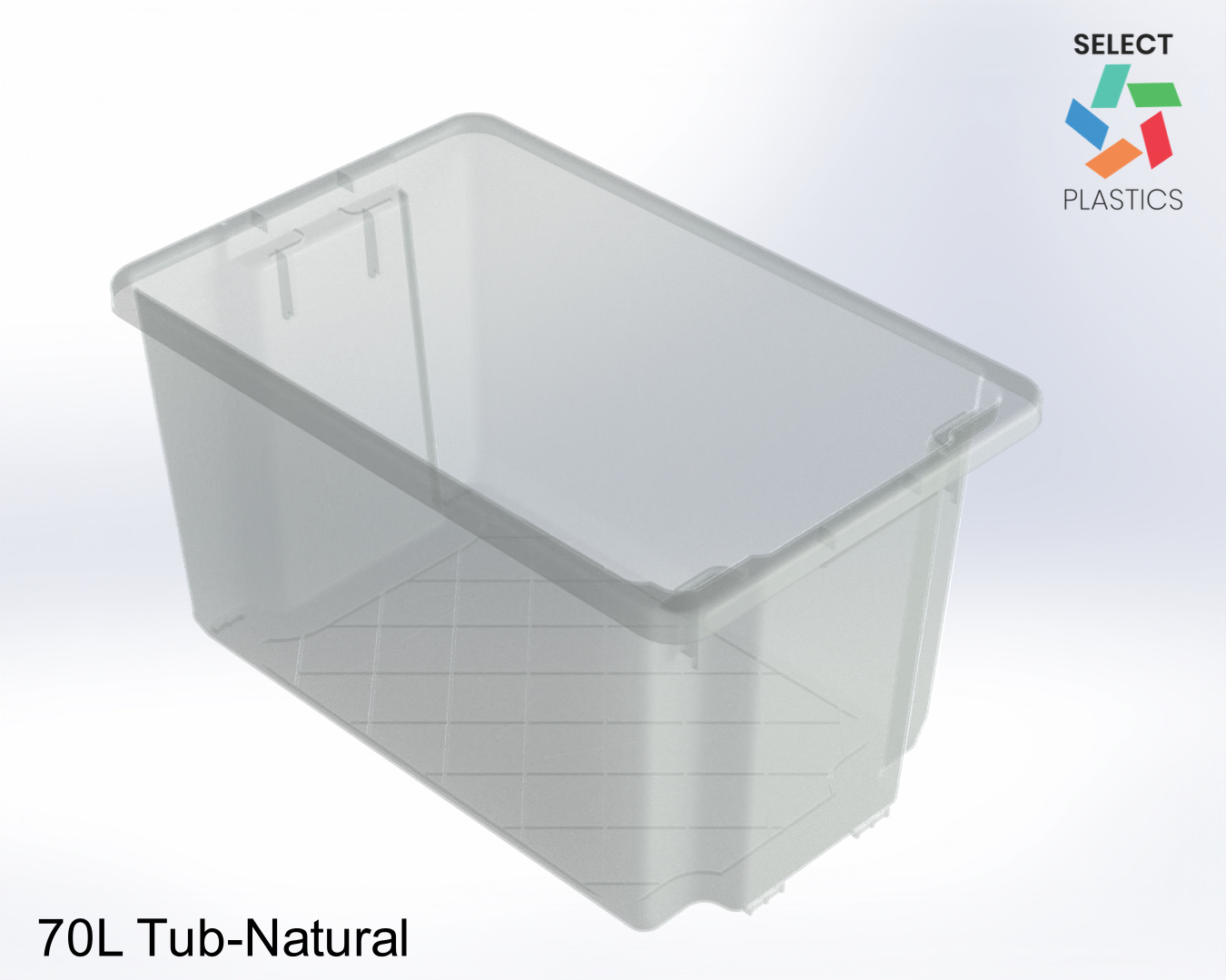 70L Large Storage Tub-Natural