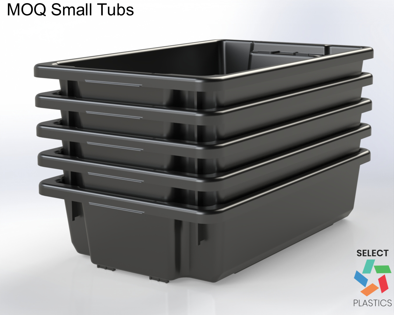 30L Small Storage Tub-Black – view 3