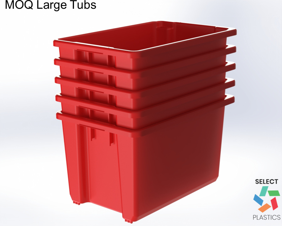 70L Large Storage Tub-Red – view 2