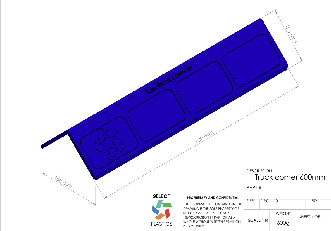 600mm Pallet Corner – view 2